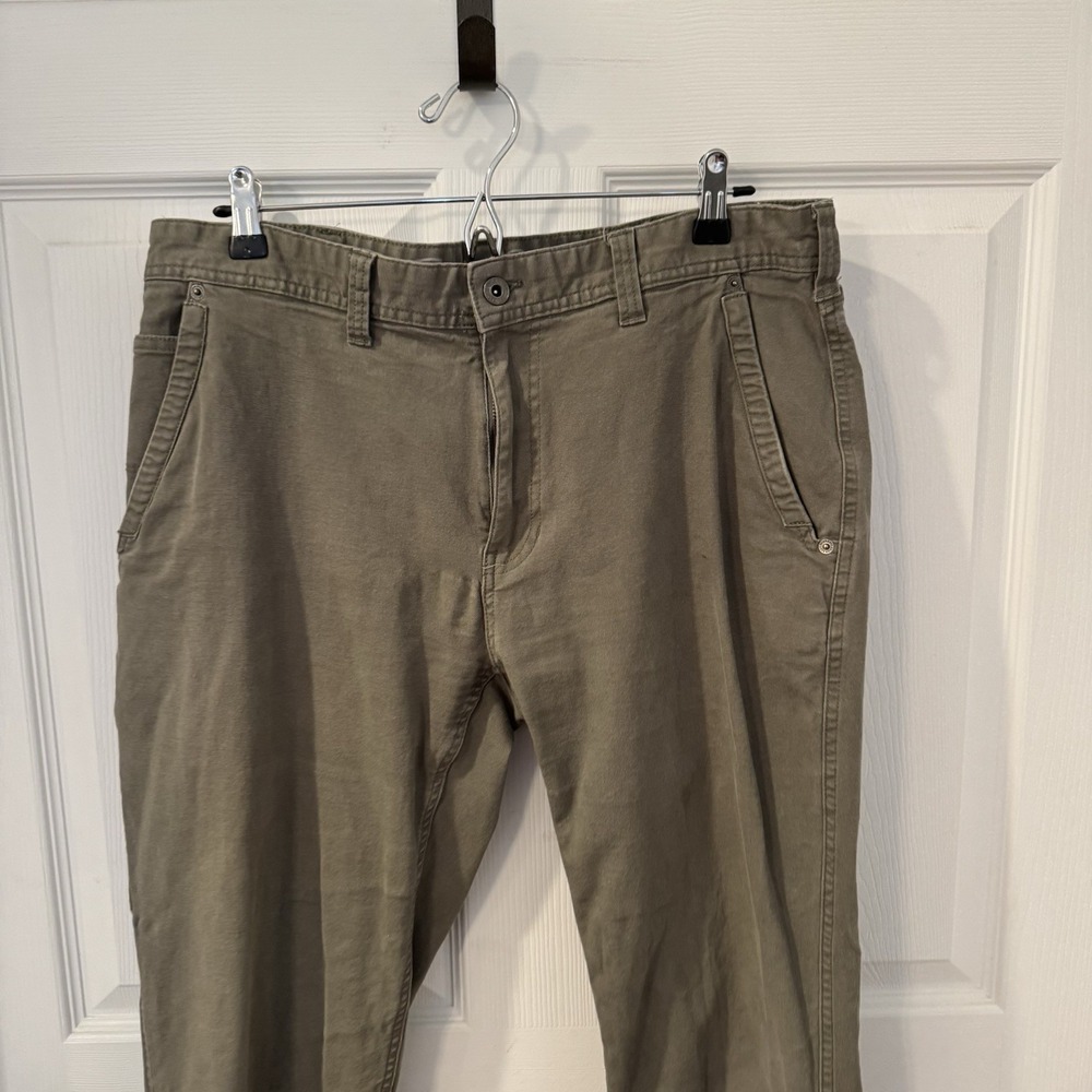 Eddie Bauer Men Pants 36x32 (36x29)Tan Khaki Utility Pants Carpenter Canvas - Picture 2 of 13